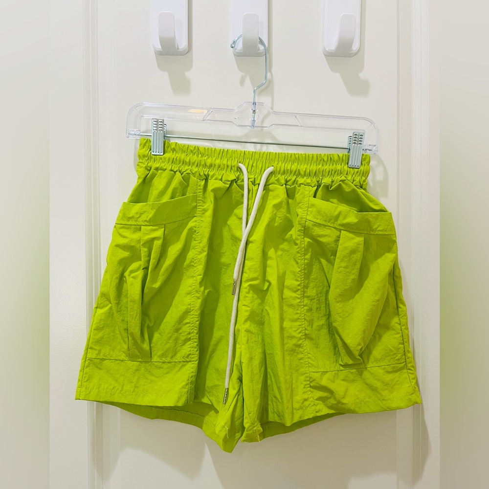 Bright Green Drawstring Shorts
